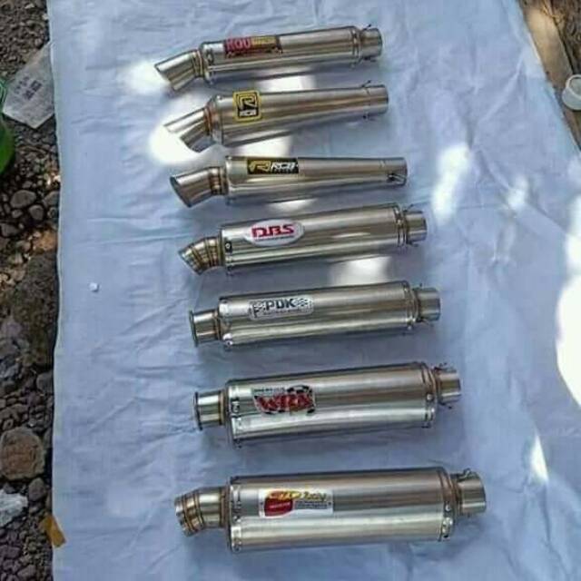 SILLINCER TABUNG KNALPOT RACING PNP D50 WRX PDK DBS CLD OVAL BULAT CAPSUL  OVAL PENDEK