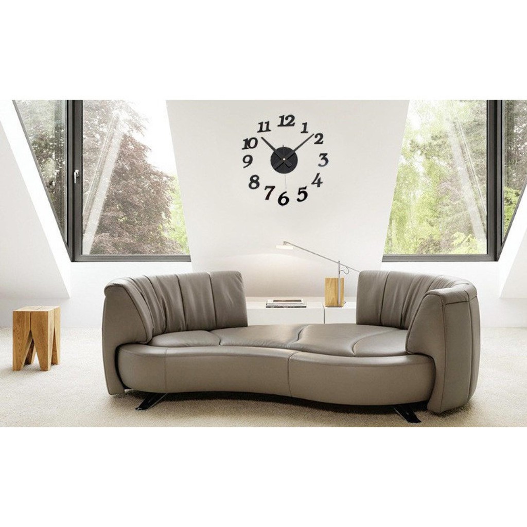 (MAINANKYU) Jam Dinding Dekorasi Besar DIY Giant Wall Clock Quartz Creative Design 30 - 50 cm