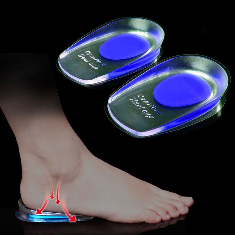 Peninggi Badan Instan 2 cm / Heel Cup Gel Support Insole Alas Tumit Kaki Pad Plantar Facitis Pelindung Tumit