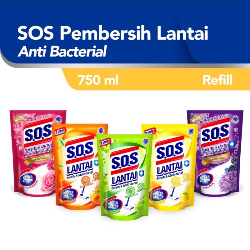 SOS Pembersih Lantai Pouch 750 ml