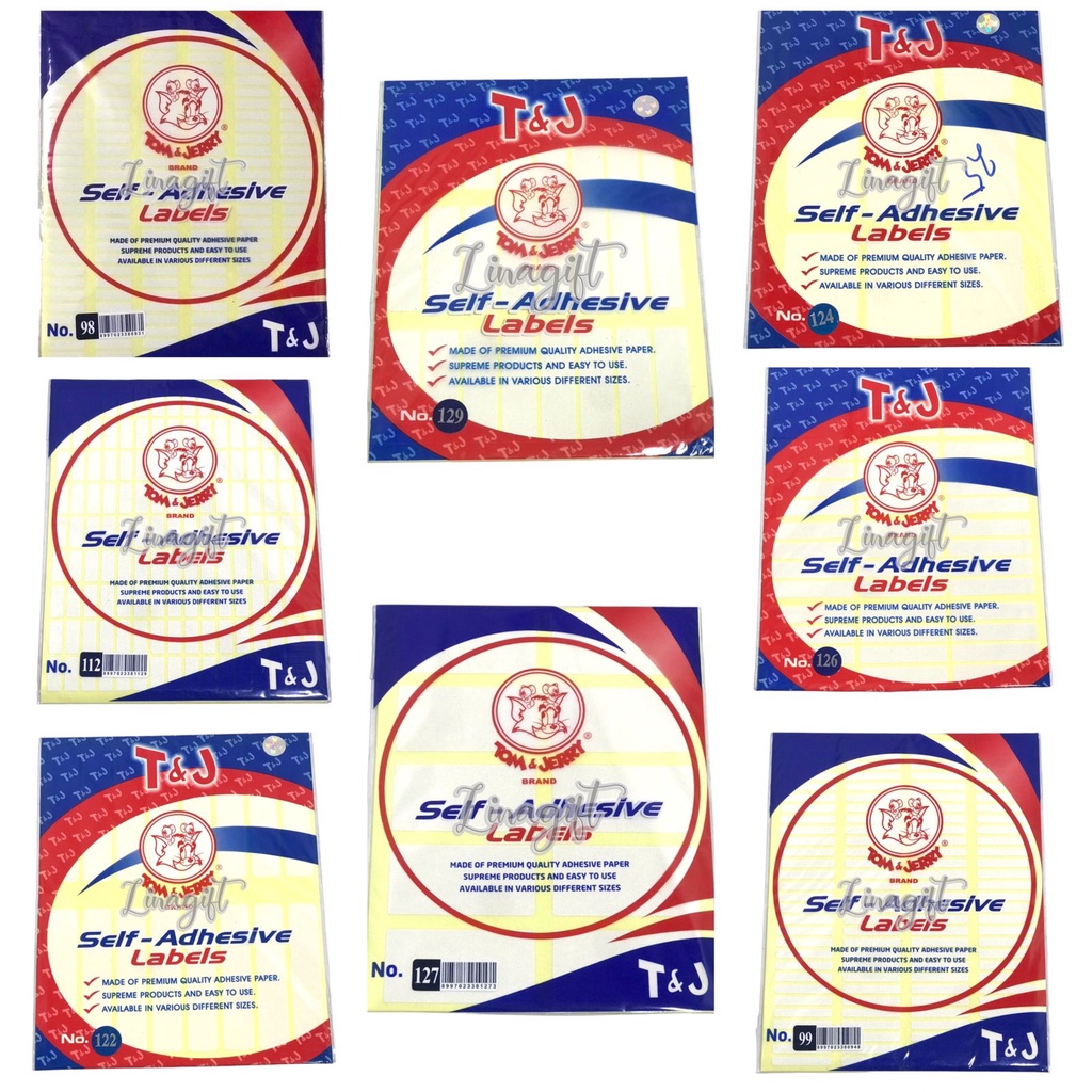 ( Pak 10 Lembar ) STICKER LABEL HARGA TOM &amp; JERRY CHAMPION / SELF ADHESIVE TJ / STIKER UNDANGAN / CORRECTION TAPE TIP WX KERTAS / LABEL KODE TOKO