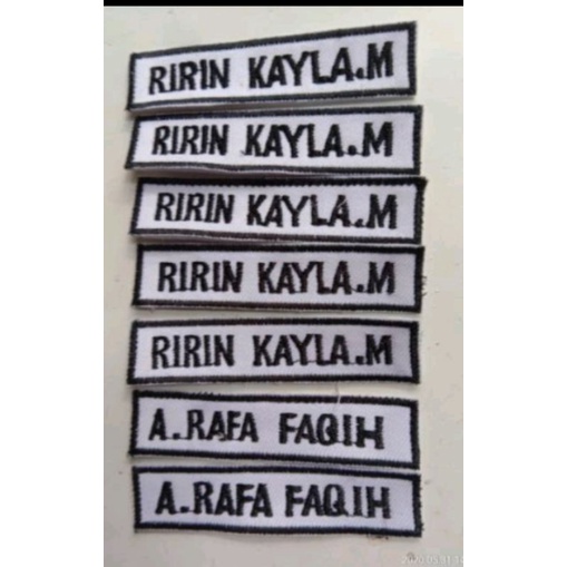 PAPAN NAMA // NAME TAG // PAPAN NAMA BORDIR // NAME TAG BORDIR // REQUEST BORDIR NAMA