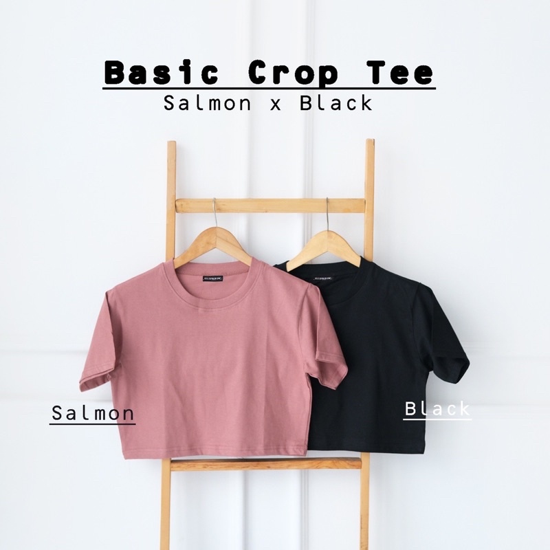 Basic CROP TOP Lengan Pendek / Basic CROP TOP lengan panjang / CROPTEE / Kaos Croptee pendek