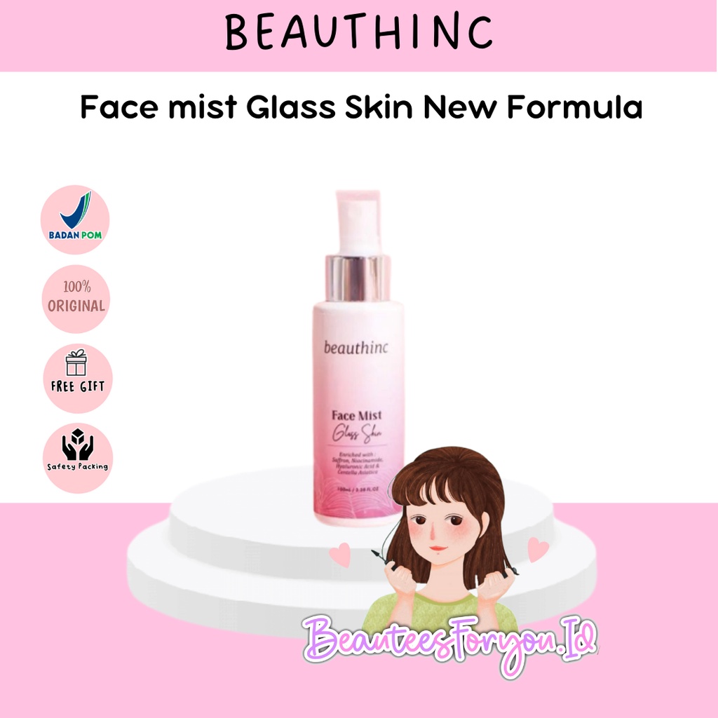 Ready ‼️ BPOM Beauthinc Face Mist Glass Skin New Formula 100ml