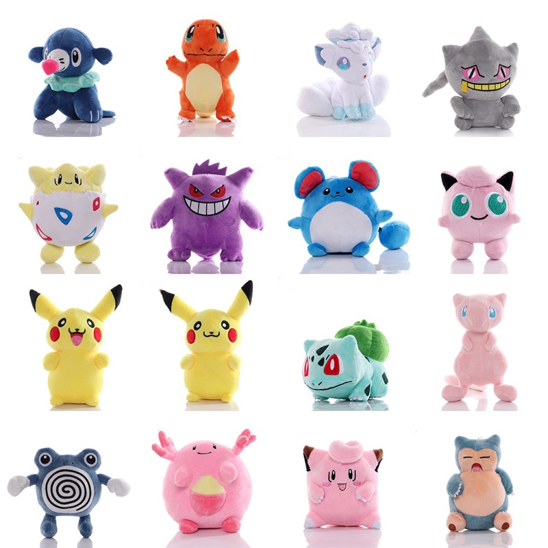 40Styles Mainan Boneka Pokemon Pikachues Charmander Mariru Snorlax Eevee Image Toys Cartoon Plush Doll