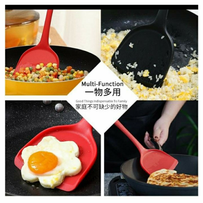 Sutil Silikon Tahan Panas Food Grade Spatula Turner Silicone ES01