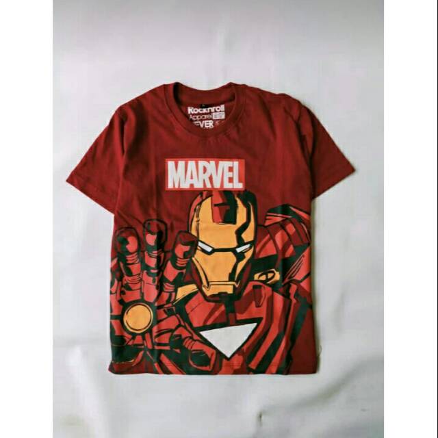 Kaos Anak Superhero Ironman dan Karakter 1 - 7 Tahun