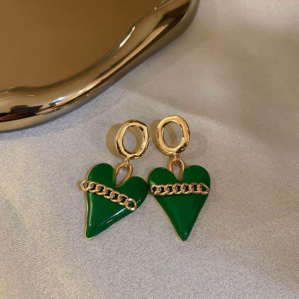 Solighter Stud Earrings Fashion Kehidupan Sehari-Hari Cinta Liontin Anting Temperamen Mewah Untuk Wanita Earrings Jewelry