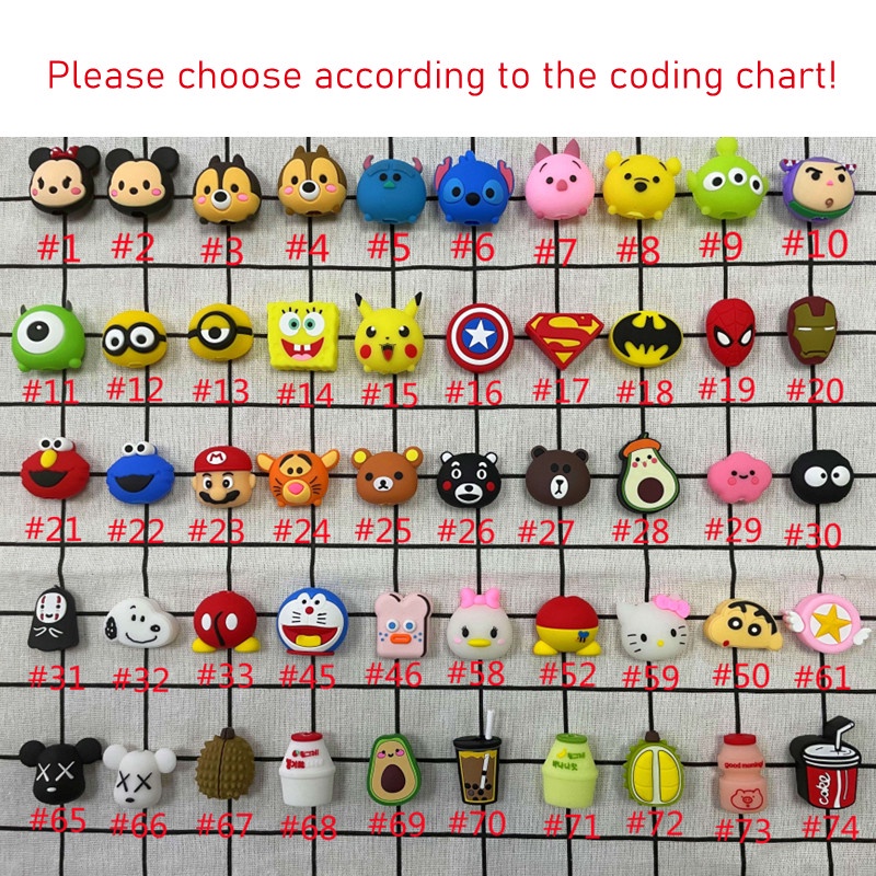 【COD】Cartoon Phone Cable Bit Anti-break Data Cable Line Head Protector Pelindung Kabel/ Cable Saver