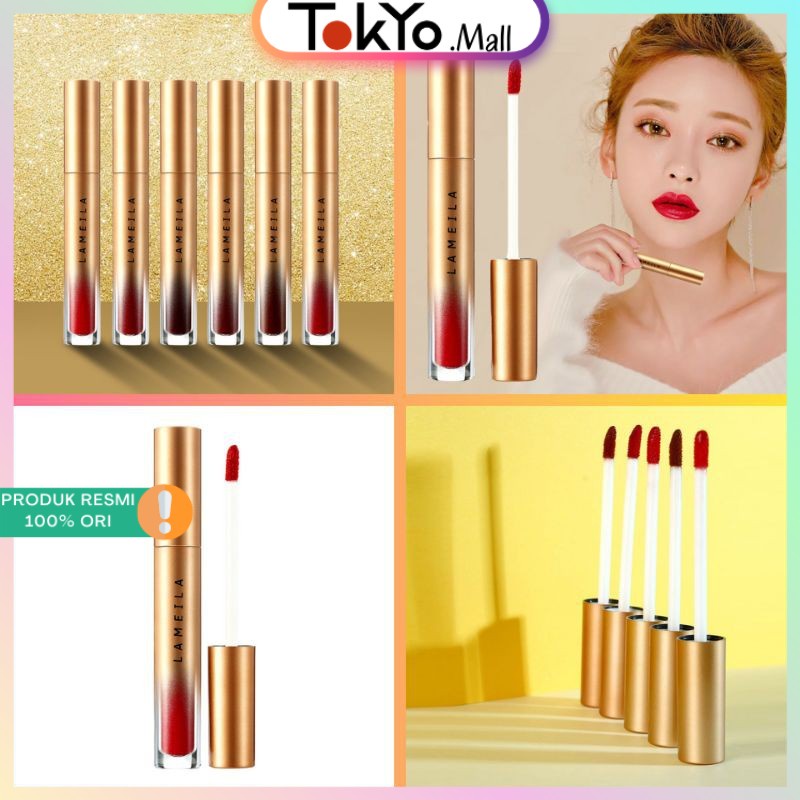 Lameila Lipstick GOLD Liquid Velvet Lip Glaze Moisturizing Long Lasting Lip Gloss Gradient Original 
