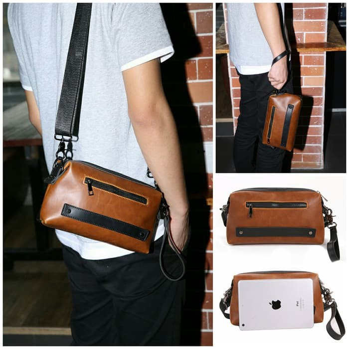 Clutch Chanel Flap Lambskin Quilted Leather Hitam Seprem  NF86  Clutch Pria / Hand Bag / Tas Jinji