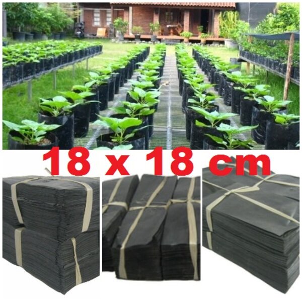 Polybag Hitam 18x18 Plastik Polibag Semai Tanaman Polibek Kiloan Murah