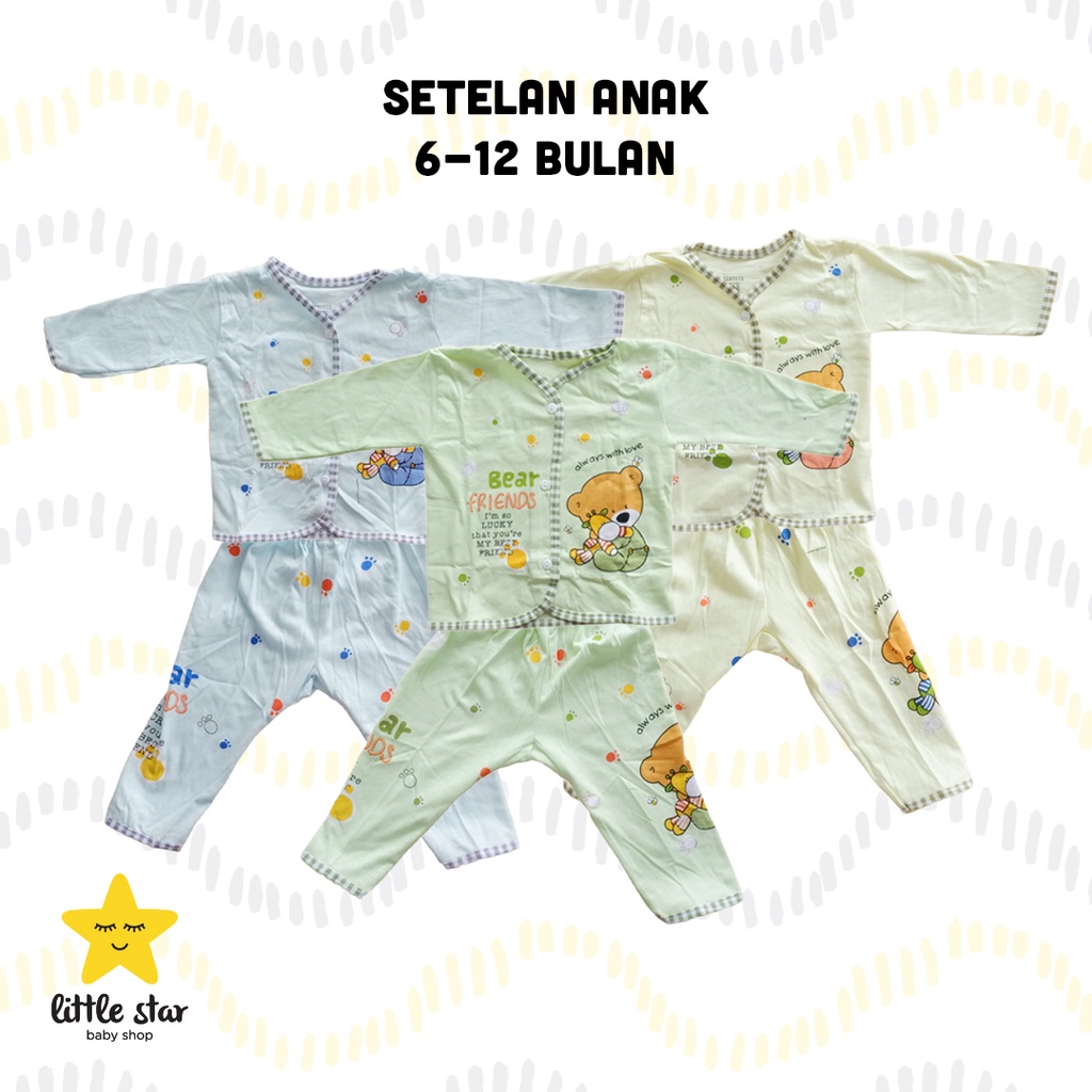 Kensuyo Piyama Anak Bayi Cewek | Baju  Setelan Tidur Anak Bayi Cowok | Set Tidur Anak