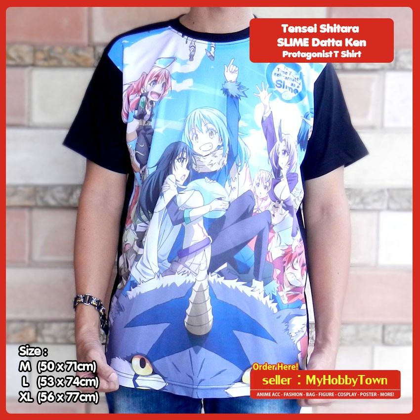 Kaos Anime Shitara SLIME Datta Ken Protagonist Full Print