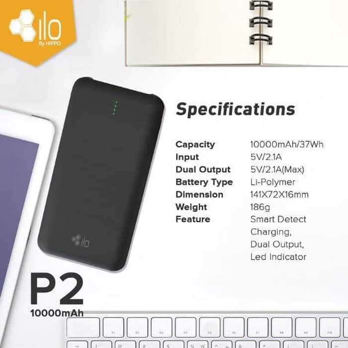 Hippo Power Bank ILO P2 10000 MAH