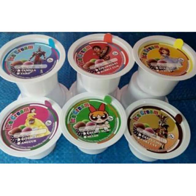  CUP  ES CREAM warna  putih  susu 50 ml Shopee Indonesia