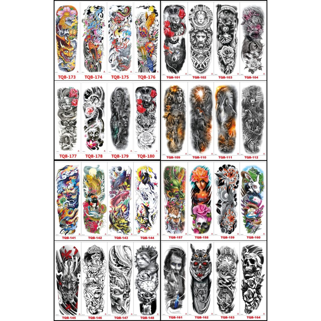 Jual Tato Temporer Tato Temporary Random Full Arm Full Tangan Shopee Indonesia 1808