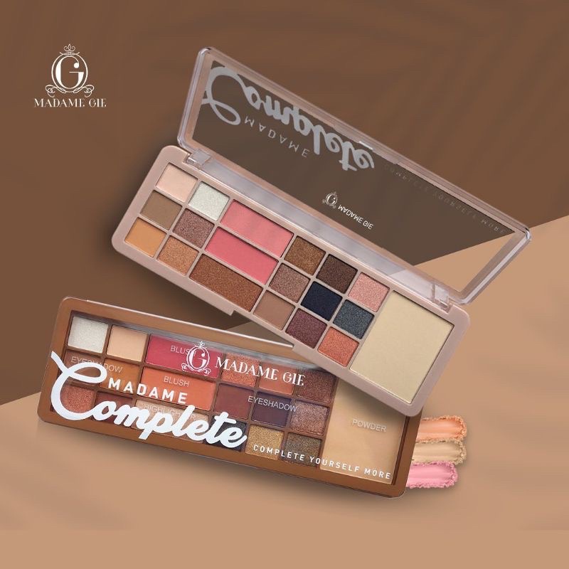 iu.x - madame gie complete eyeshadow + make up kit palette wajah lengkap - palette wajah lengkap