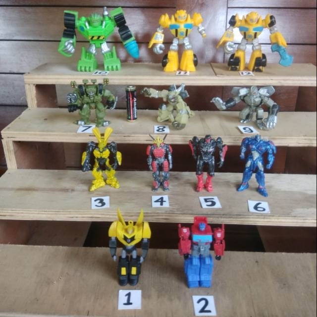 3 gratis 1 Action figure mainan anak robot transformers rare bahan karet detail luar biasa ori
