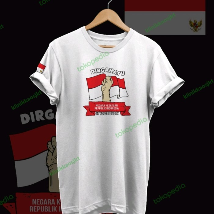 BAJU - KAOS DIRGAHAYU RI 77 - TSHIRT HUT KEMERDEKAAN INDONESIA TYPE 4