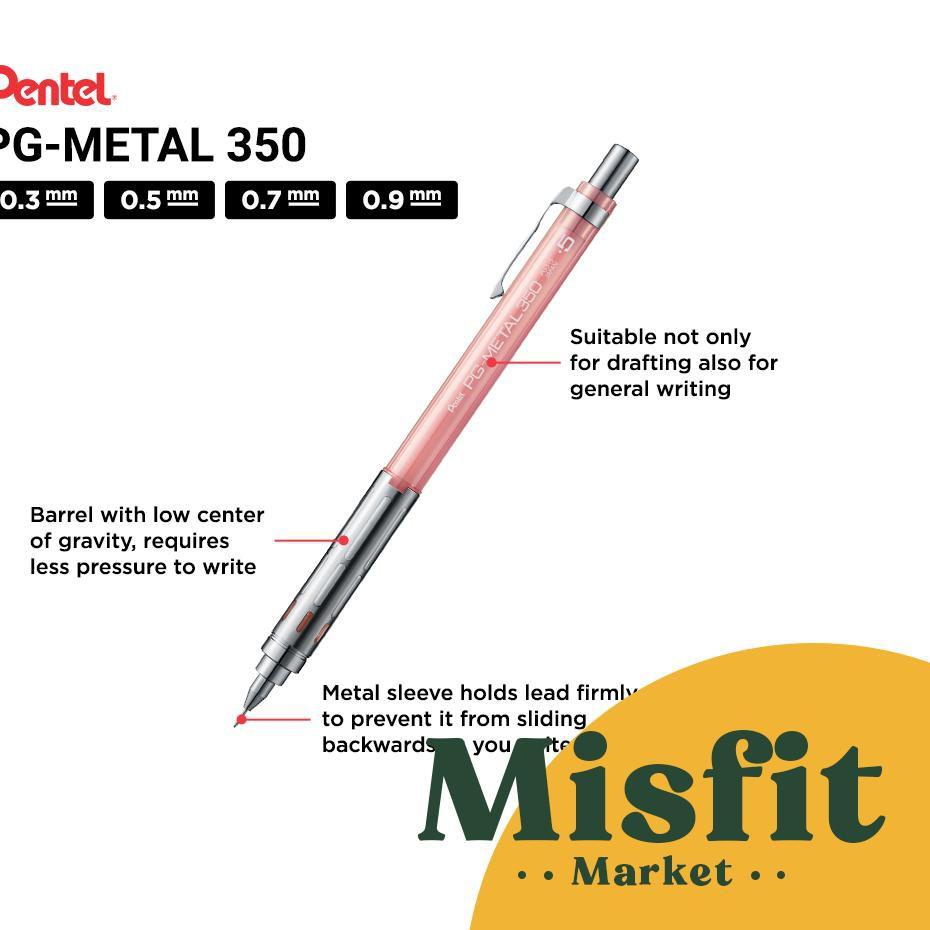 

Terbaru.. Pentel PG Metal 350 Mechanical Pencil 0.3 0.5 0.7 0.9 mm