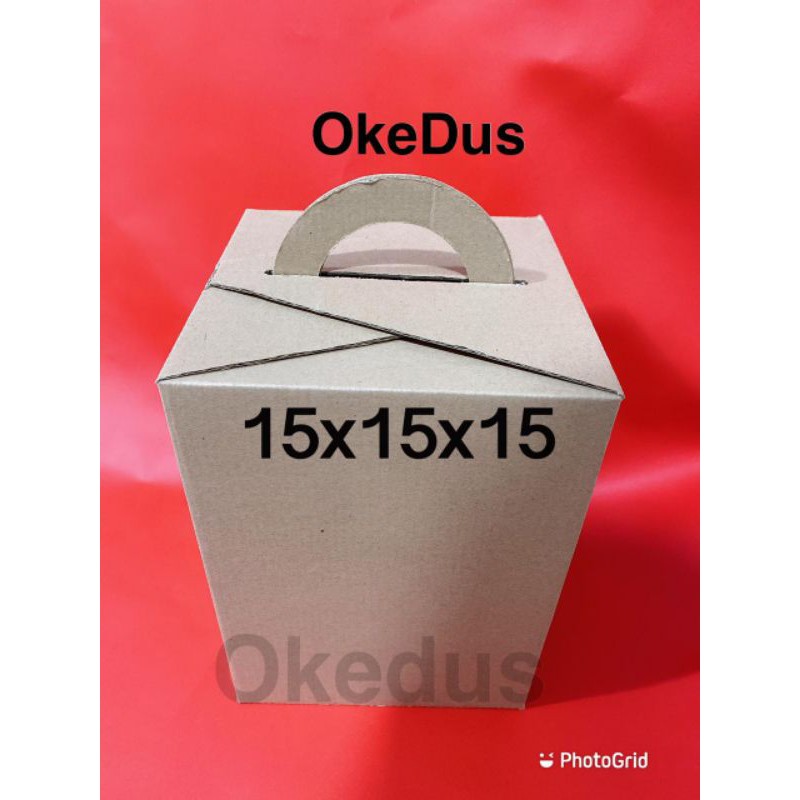 

kardus 15x15x15 cm die cut, box kotak makanan, toples kue