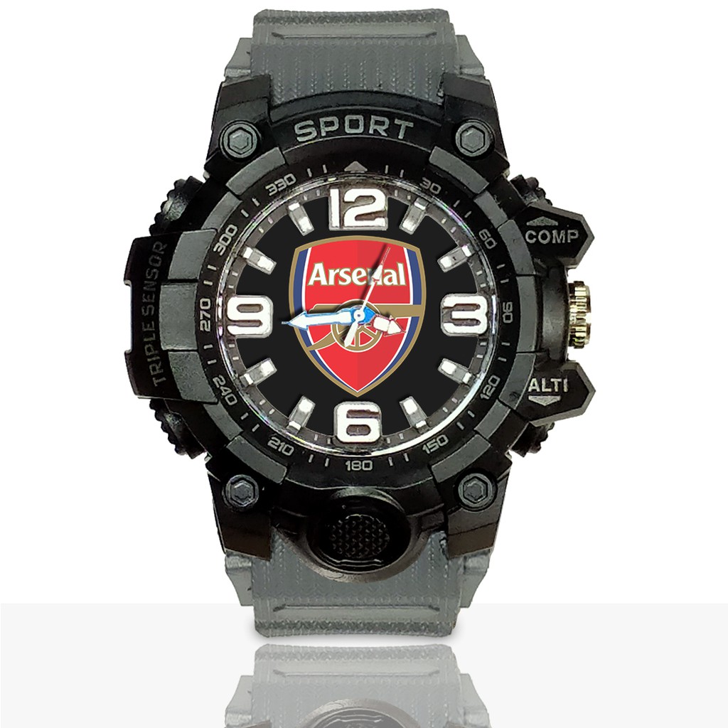 Jam Tangan Custom ARSENAL Ruber- Water Resistant