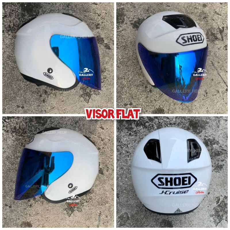 HELM KYOTO DYR PAKET GANTENG | SUDAH TERPASANG STIKER SHOEI | REPLIKA KYT KYOTO PUTIH-8