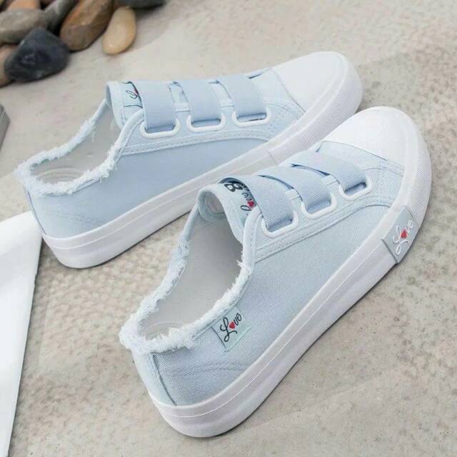 [PENGIRIMAN DARI JKT] - SN189 SEPATU SNEAKER TANPA TALI FASHION IMPORT WANITA