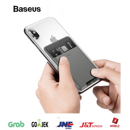 BASEUS STICKY CARD HOLDER DOMPET KARTU TEMPELAN HP PEREKAT POCKET HP