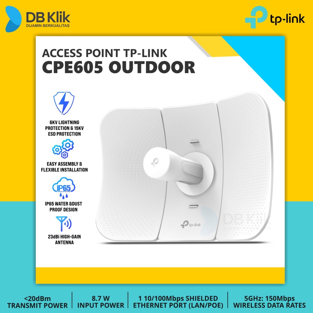 Access Point TP-Link CPE605 Outdoor 5GHz 150Mbps 23dBi- TPLink CPE 605