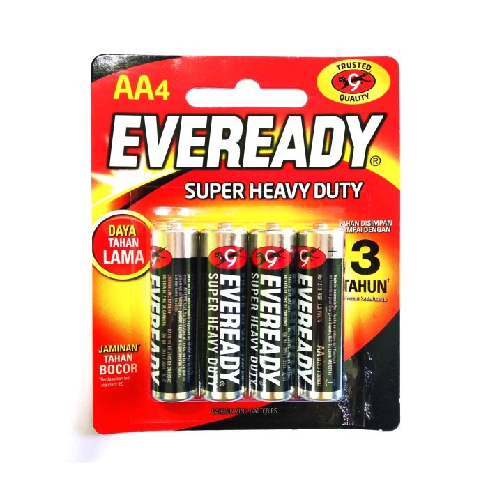 Jual Eveready Baterai (Battery / Batre) AA Hitam (4 PCS/Pack) | Shopee ...