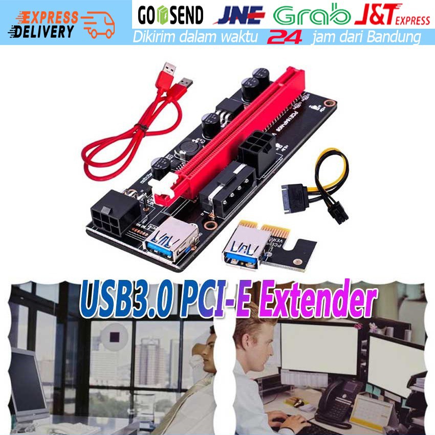 Ver009S Pci-E Riser Card 009s Pci Express 1x Ke 16x Sata Molex Superior