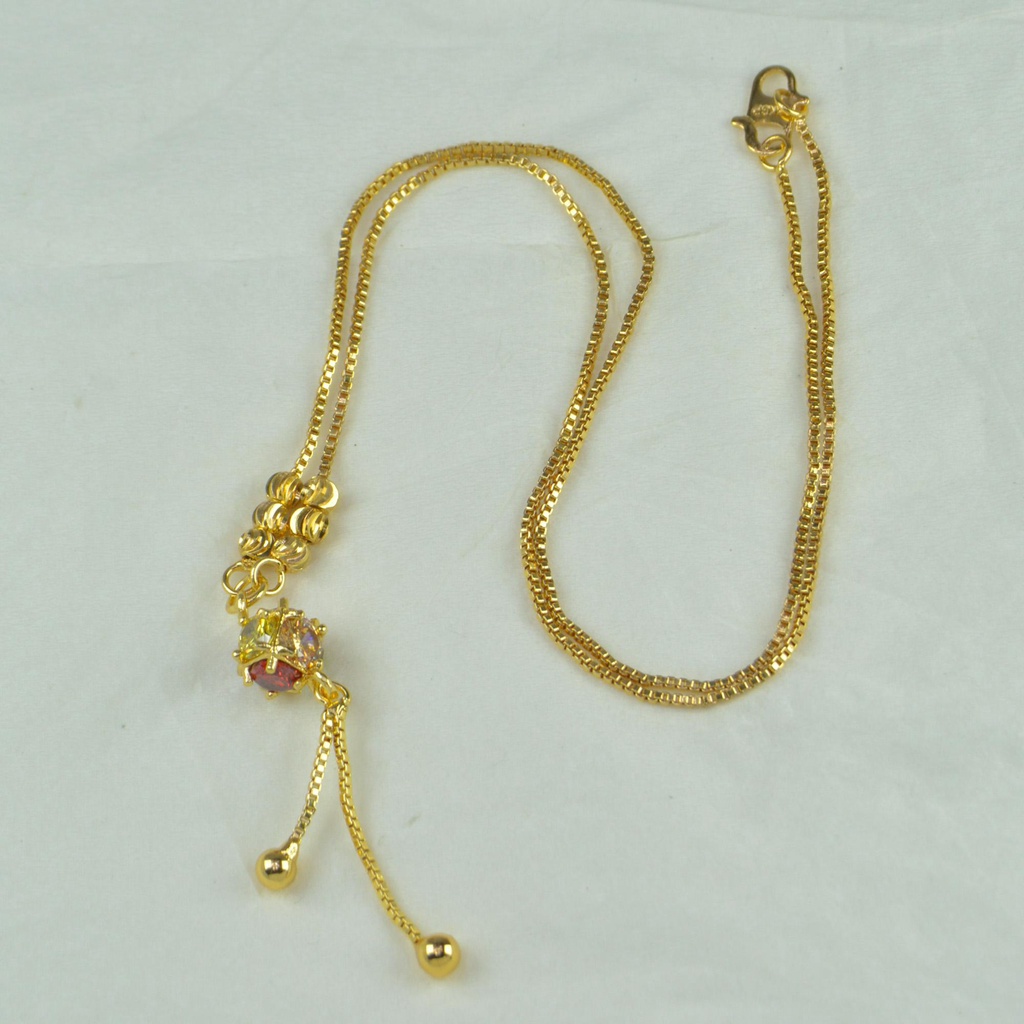 Xuping Kalung Perhiasan Fashion Wanita Liontin Bola Permata Putih - Xuping Gold 01