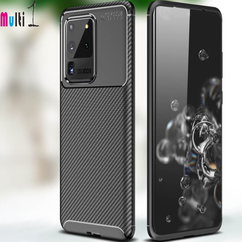 Auto Focus Samsung Galaxy S20 Ultra Silicone Carbon Fiber Soft Case
