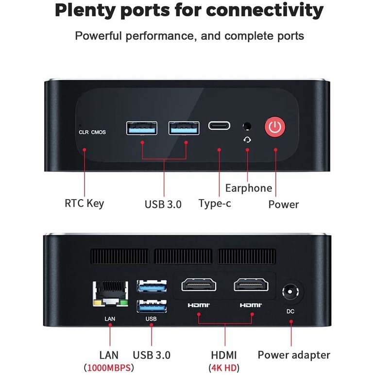 MINI PC BEELINK SER3 AMD Ryzen 7 3750H RAM 16GB DDR4 ROM 500GB Windows 11 pro BEELINK RYZEN