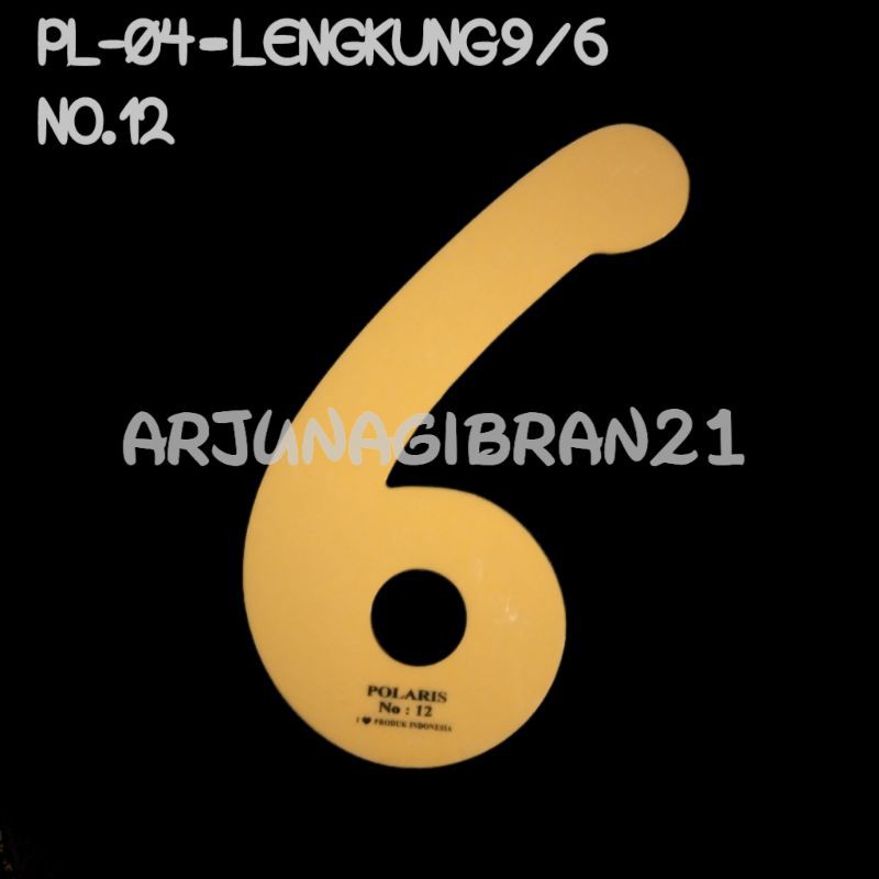 PENGGARIS POLA JAHIT LENGKUNG 9/6 Merk POLARIS No.12 (PL-04)