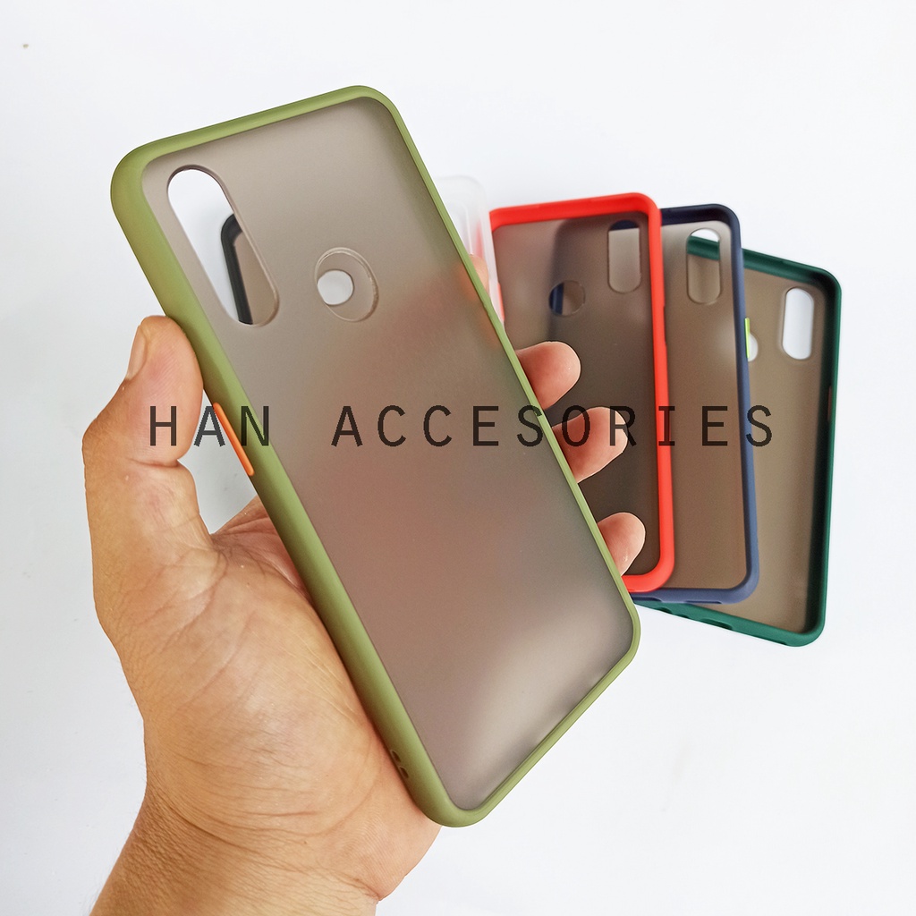 (PAKET HEMAT) Case Fuze Dove + Temperred Glass OPPO A3S/A5S/A7/F9/A11K/A12/A15/A31/A52/A72/A92/A53 2020 Hardcase / Matte Colour / Case Candy