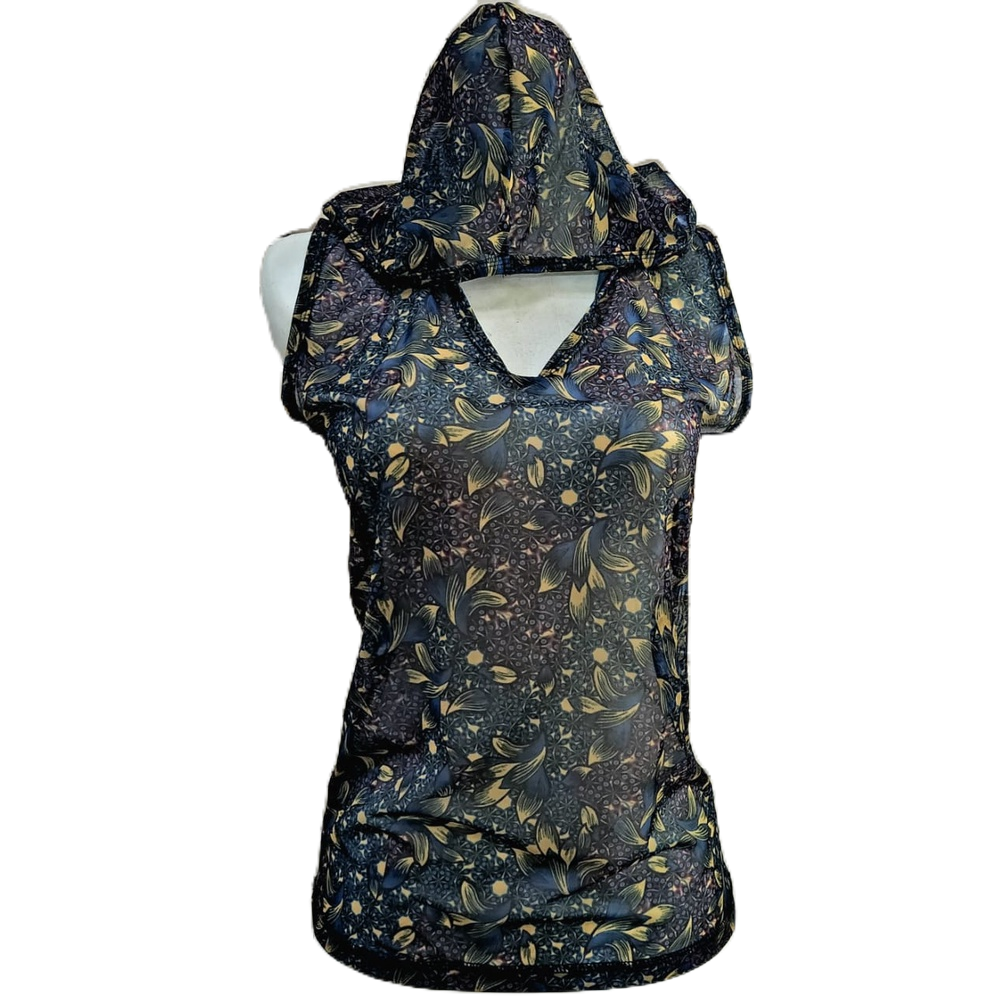 Atasan tile hoodie polos wanita