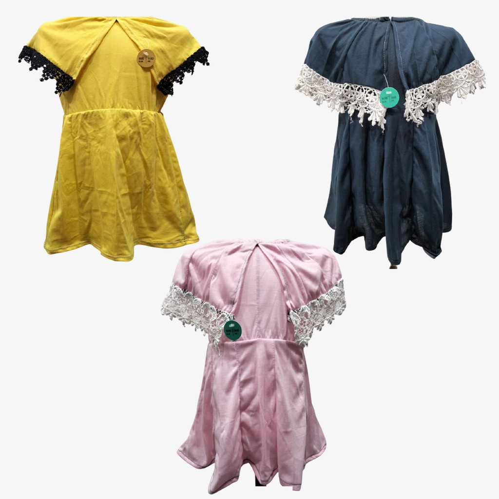 DRESS SAYAP RENDA / DRESS ANAK PEREMPUAN DRESS RENDA DADA DRESS MURAH