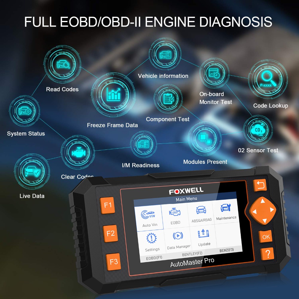 FOXWELL NT634 Professional Obd2 Scanner Odb2 Car Scanner With 11 Reset Functions Obdii Car Diagnostic Scanner