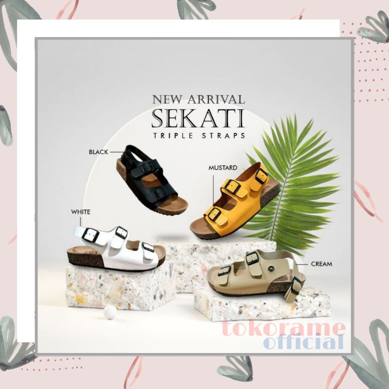 Sandal Sekati Triple Strap Original Produk By De'Javz