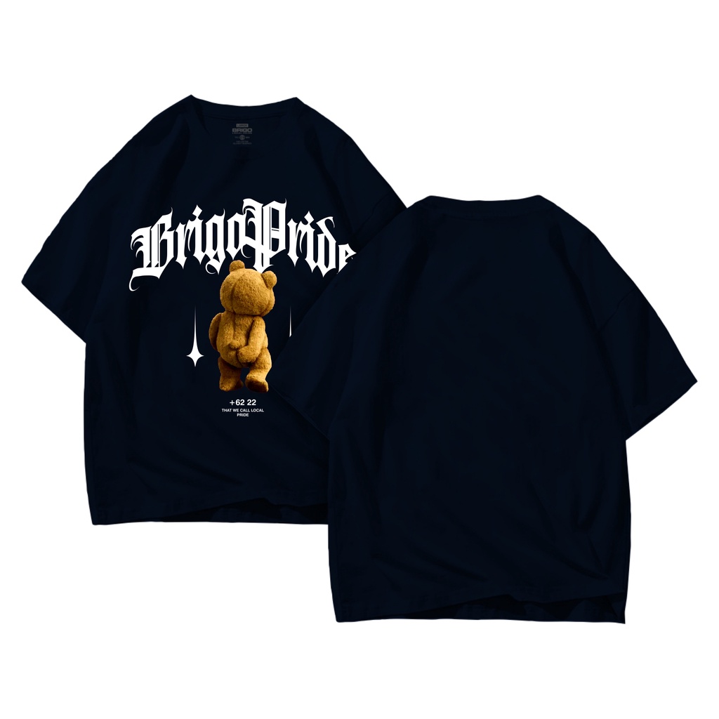 BRIGO Kaos Oversize Beruang PRIDE II Kaos Jumbo Size Pria &amp; Wanita II Kaos Oversize Print DTF