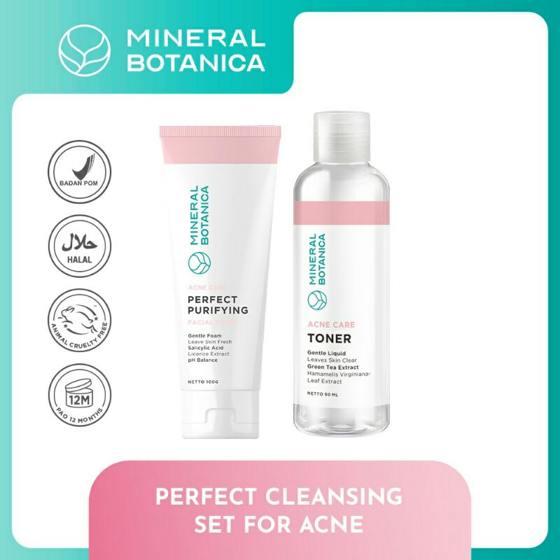 (GROSIR) Mineral Botanica Perfect Cleansing Set for Acne