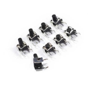 20pcs Tombol Switch Mikro Tactile Horizontal Dengan Bracket Samping