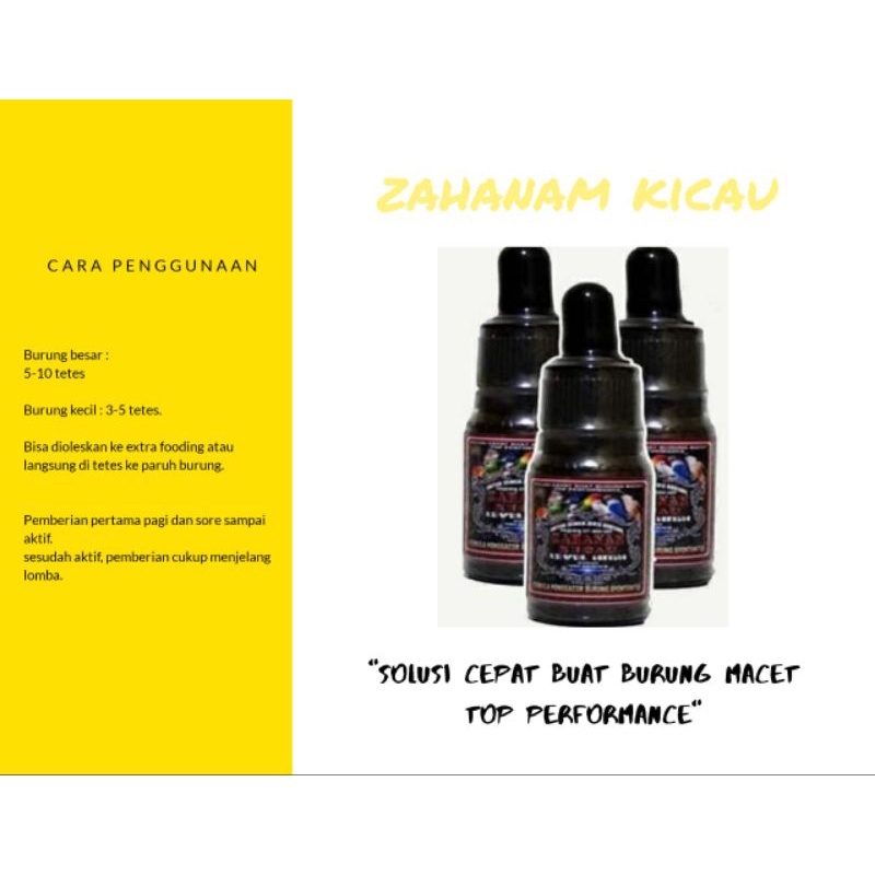 zahanam kicau