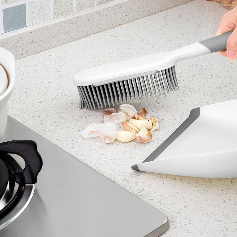 Set Sapu Pengki Mini Dustpan Set Sapu dan Sendok Sampah Portable