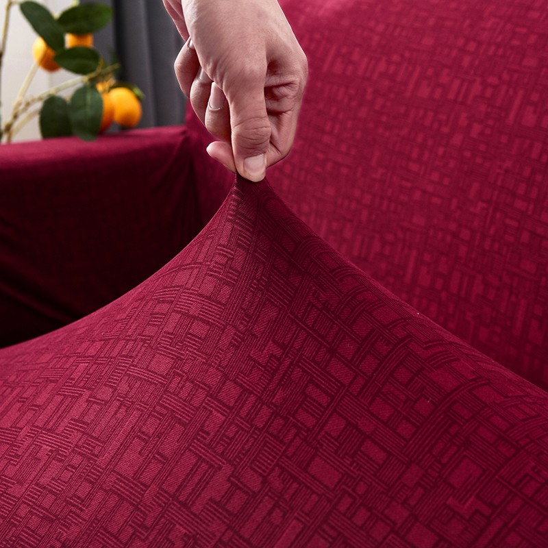 ETFELICEL Elastic Sofa Cover Grid / Sarung Sofa Kain Penutup Sofa Elastis Stretch Bermotif Garis