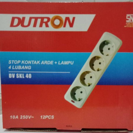 STOP KONTAK DUTRON ARDE + LAMPU 4 LUBANG TANPA KABEL COLOK COLOKAN SAMBUNGAN LISTRIK KUNINGAN ASLI 4LUBANG