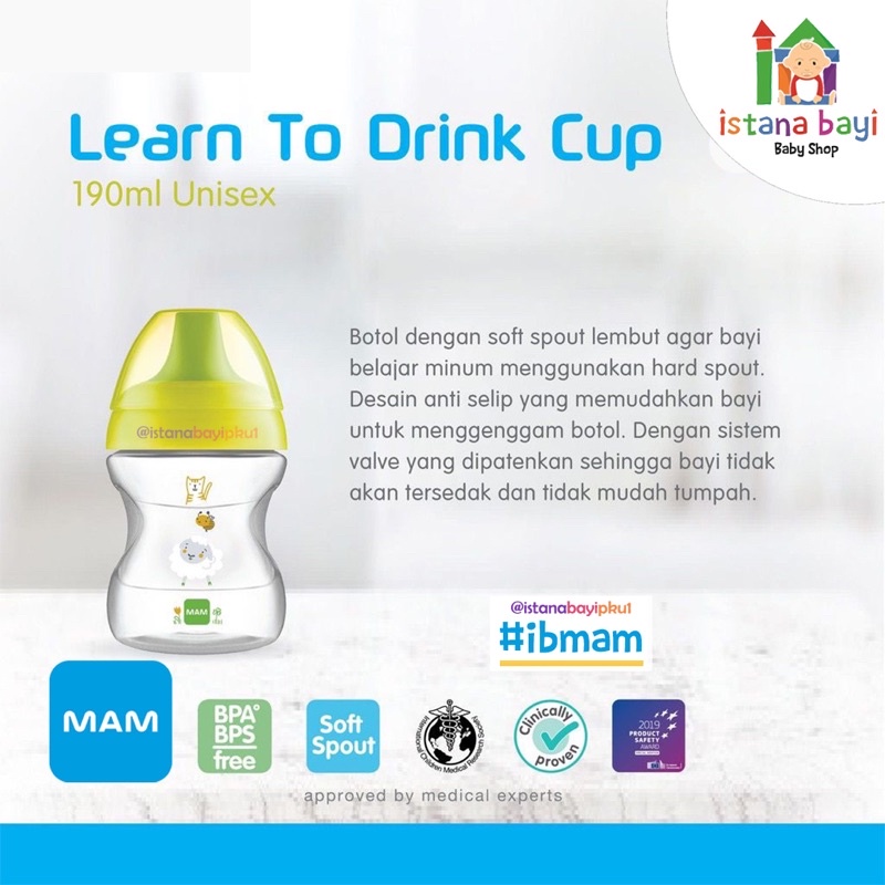 MAM Learn To Drink Cup 190ml - Botol Minum Bayi